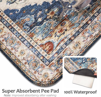 Washable Pee Pads for Dogs, Reusable Puppy Potty Training Pads, Ultra-Absorbent Thick Waterproof Leak-Proof Non-Slip Pads & Mat for Crate, Playpen, Floor, Whelping & Housebreaking , 2 Pack 18"x24"
