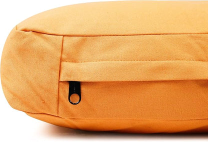 WHITEDUCK Outdoor Dog Bed Heavy-Duty 12oz Canvas, Water-Repellent Cotton, Machine Washable Removable Cover with Full-Length Zipper, Dog Bed for Large Dogs & Crate, (Tan) 28" Lx20 Wx4.3 th (S)