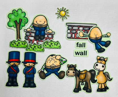 Story Time Felts Humpty Dumpty Felt Figures for Flannel Board Set 15 Pieces Toddlers Preschool Nursery Rhyme