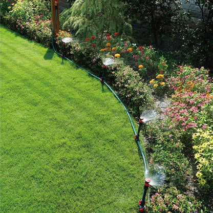 Eden 98063 Multi-Adjustable Flex Design Above Ground Irrigation Garden Sprinkler System,Sprinkler & Hose,DIY Plant Watering Set,(Pack of 4)