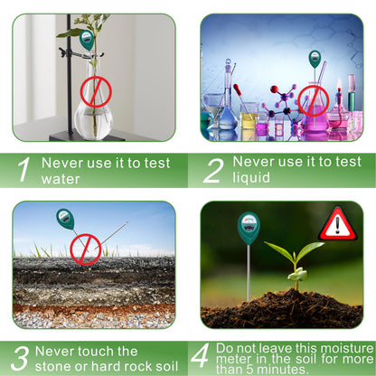 XLUX Long Probe Deep Use Soil Moisture Meter Sensor, Water Monitor Indicator, Hygrometer for Outdoor Indoor Large Pot Plants, Flower, Gardening, Farming, 2 Pack