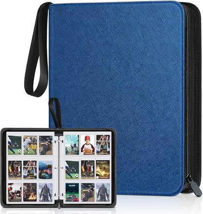 900 Pockets Card Binder, Trading Card 9 Pocket Durable Card Holder Album, Baseball Card Protectors for MTG,TCG, Game Cards, Sports Cards (Navy Blue)