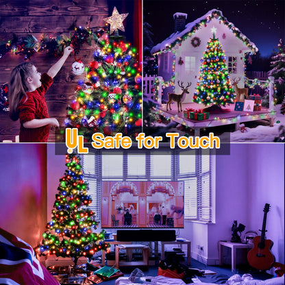 Ccinny 300 LED Christmas Tree Lights, Remote, 8 Modes, Timer, Waterproof, Multicolor, Model NYB0300K