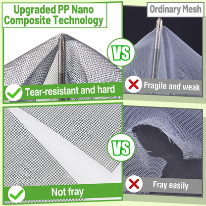 ANPHSIN Stronger Garden Mesh Netting - 10 x 33 ft PP Nanocomposite Bird Net Barrier, Mosquito Netting Screen for Outdoor Plants Vegetables Patios Balconies Terraces, Shading Rate 33% (Black)