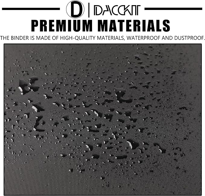 D DACCKIT Trading Card Binder 4 Pocket - Fits 336 Cards，21 Side-Loading Pages, Card Binder No Rings Folder for Collectible Games, Sports, TCG (Model D，Classic Black)