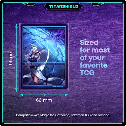 TitanShield Premium Card Sleeves | Compatible with Pokemon, One Piece, Lorcana, Flesh & Blood, & Magic The Gathering MTG | (150 Sleeves - Standard) (3, Clear, Standard | 66x91mm)