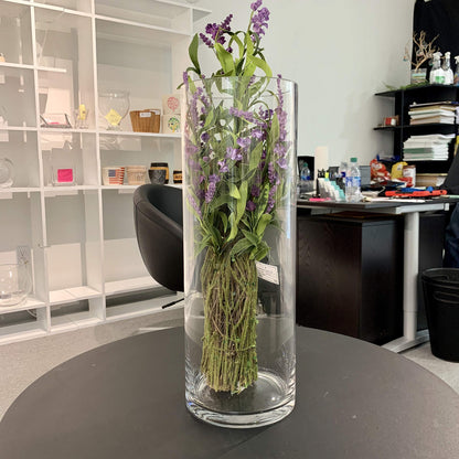 WGV Cylinder Vase, Width 6", Height 16", Clear Glass Container Terrarium Candle Holder for Wedding Centerpiece, Party Event, Home Office Decor, 1 Piece