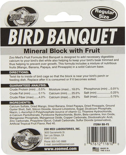 Zoo Med Fruit Bird Banquet Block Small (Pack of 4)