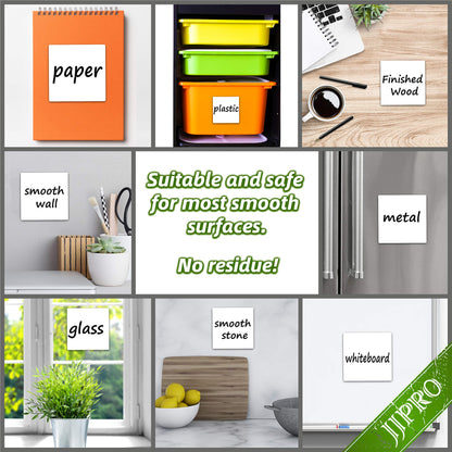 Dry Erase Sticky Notes. Reusable Whiteboard Stickers 4"x4" - 24 Pack. Suitable for All Smooth Surface. Great for Labels, Lists, Reminders and Decals. Washable, Removable