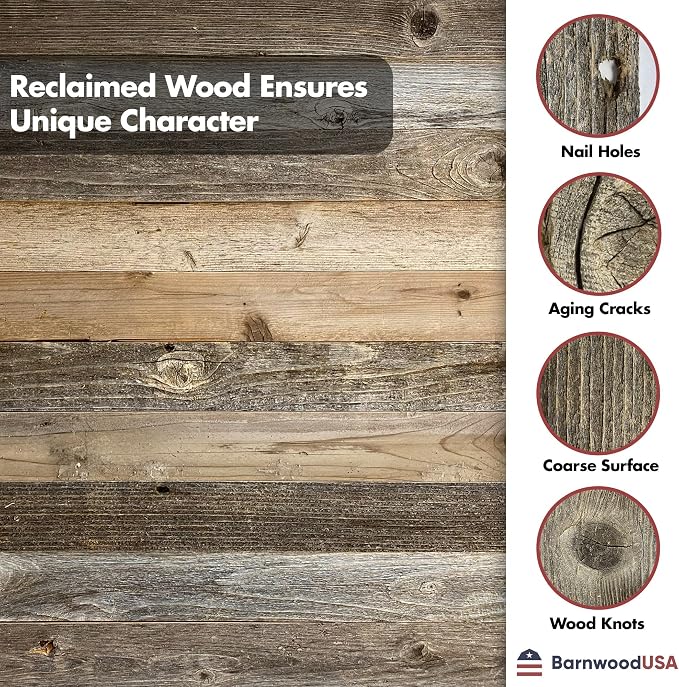 BARNWOODUSA Rustic Decorative Ladder - 100% Upcycled Wood (60" x 12" x 1.5", White Wash)