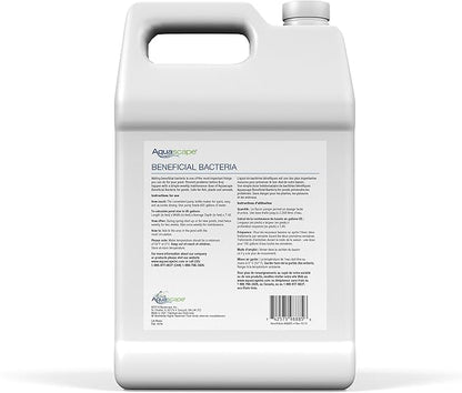 Aquascape Beneficial Bacteria Liquid Water Treatment for Ponds and Water Gardens (1 Gal / 3.78 L)
