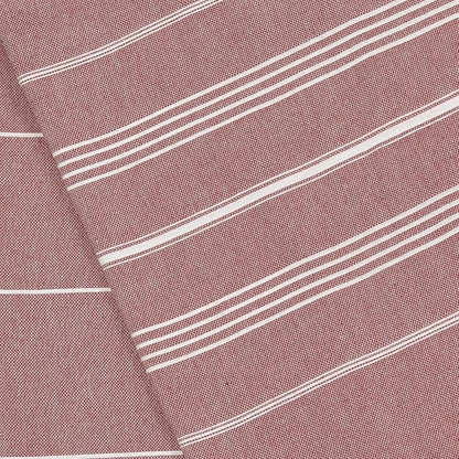 Bersuse Towels Anatolia XL Beach Blanket Throw Blanket Turkish Towel 100% Cotton Extra-Large Quick-Dry Lightweight Premium Peshtemal Towel - 61x82 Inches, Burgundy (Set of 6)