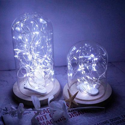 LoveNite LED Fairy String Lights, 20 LED Waterproof, 6.6ft, Cool White, Model 20-LED-35P-CW, Battery Operated for Decor