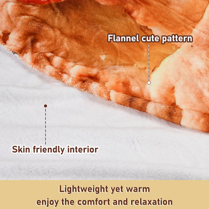 Catalonia Funny Fruit Pie Wrap Blanket for Kids & Adults, Quirk Gifts for Teenage Boys & Girls, Halloween Throw Blanket for Bed & Sofa, 59 inch