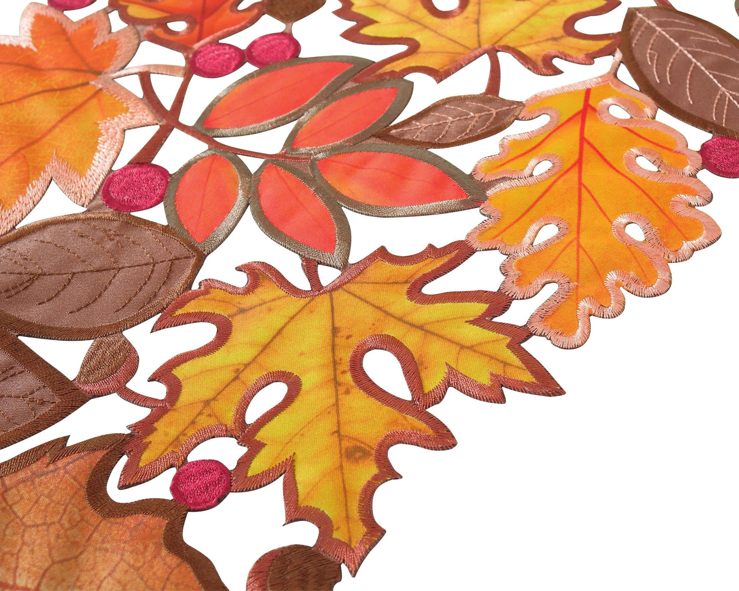Fall Decorations for Home Fall Table Runner 36 Inches Long with Embroidered Maple Leaf. Thanksgiving Decorations for Dining Room Kitchen Table Seasonal Holiday Harvest Party Decor