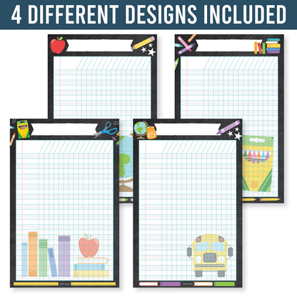 Attendance Chart for Classroom Management - 4 Incentive Chart for Classroom Essentials, 11x17 Student Behavior Charts and Homework Tracker, Teachers Class Attendance and Assignments Log