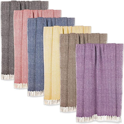 DII Chevron Throw Collection Handloomed Cotton, 50x60, Black