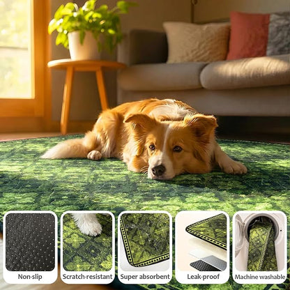 Washable Pee Pads for Dogs, Reusable Puppy Potty Training Pads, Ultra-Absorbent Thick Waterproof Leak-Proof Non-Slip Pads & Mat for Crate, Playpen, Floor, Whelping & Housebreaking , 2 Pack 54"x54"