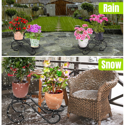 HLC Metal Plant Stand Flower Pot Holder Indoor Outdoor Plant Display Shelf Rack for Garden