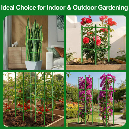 WAENLIR 6 Pack Tomato Cages for Garden, Up to 51 Inch Tomato Trellis for Raised Garden Bed, Plant Stakes for Pots, Durable Tomato Plant Support Garden Stakes for Climbing Plants