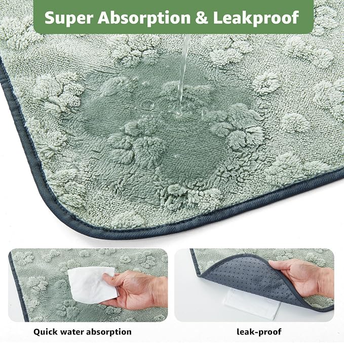 LOOBANI 48"x48" Whelping Pads, Super Absorbent Reusable Pee Pads for Dogs, 2 Pack Leakproof & Waterproof Dog Playpen Mat, Washable Puppy Pads for Potty, Floor, Crate, Couch, Bed and Travel