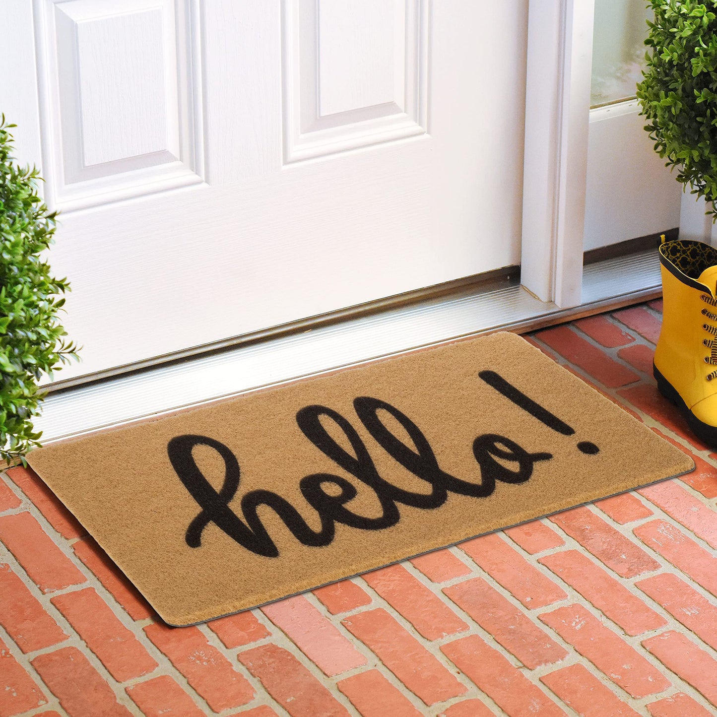Utaly Hello Door Mat Home Welcome Mats Outdoor Indoor Non-Slip Front Welcome Mat for Home Entrance Outside Entry, Yard, Floor, Patio 17"x 29"