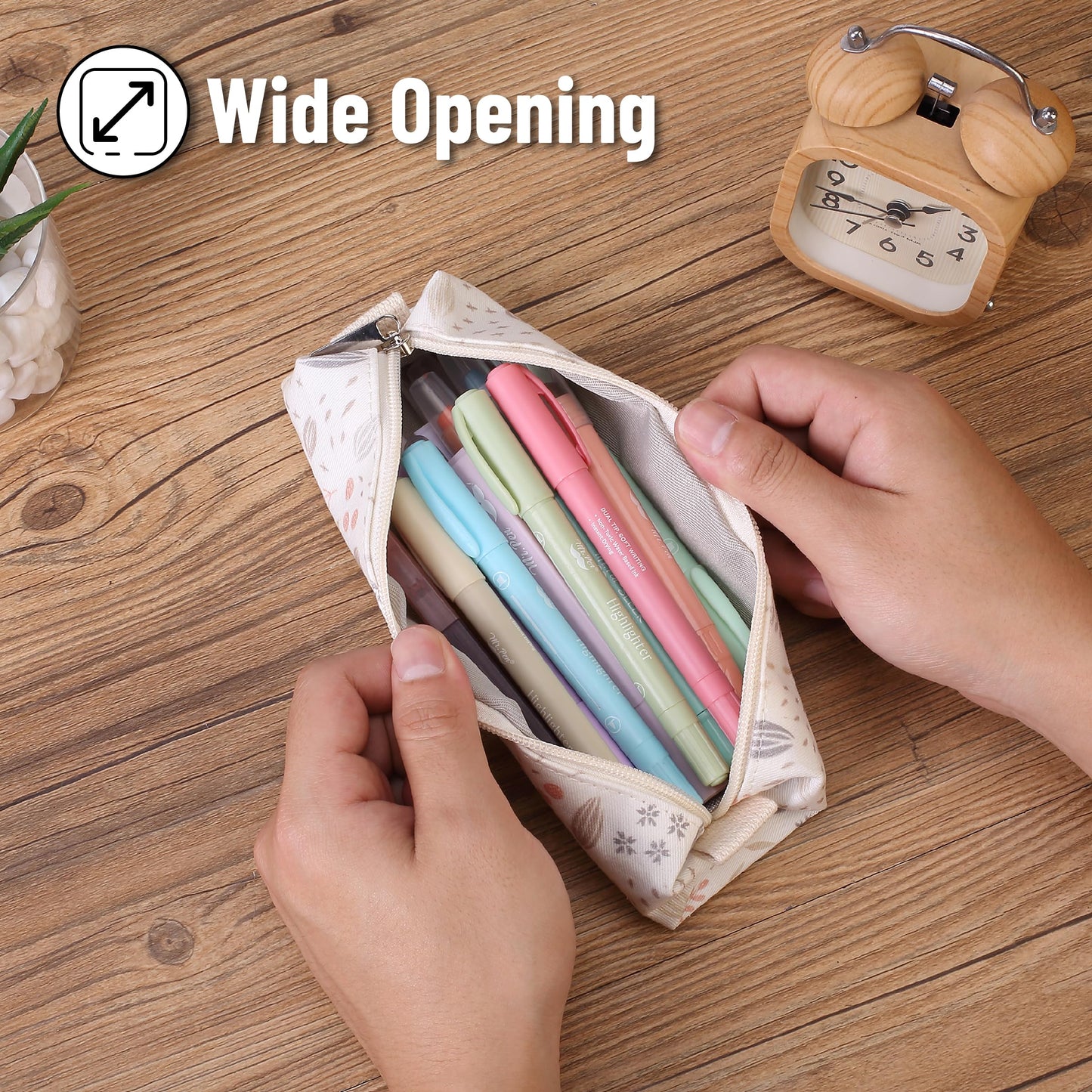 Mr. Pen- Cute Pencil Case Pouch, Multipurpose Canvas Bible Pencil Pouch, Smooth Zipper, Premium Material, Neat Stitches, Ideal for Stationery, Cosmetics, Electronics, School, Office, Travel