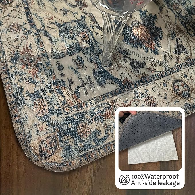 Washable Pee Pads for Dogs, Reusable Puppy Potty Training Pads, Ultra-Absorbent Thick Waterproof Leak-Proof Non-Slip Pads & Mat for Crate, Playpen, Floor, Whelping & Housebreaking , 2 Pack 48"x48"