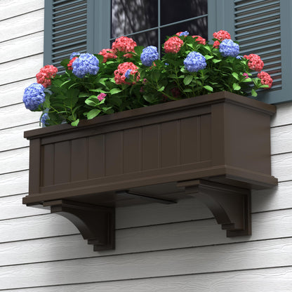 Mayne Fairfield Decorative Brackets (2-Pack) Compatible with Mayne Fairfield & Cape Cod Window Boxes Only – Classic Outdoor Accent for Window Box Support - Espresso