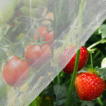 Unves 10x12ft Garden Netting, Bird Mesh Mosquito Netting, Row Covers Bird Net Barrier Screen Protect Fruits Crops, White Plant Cover Garden Mesh for Raised Beds Covers from Bugs Insect