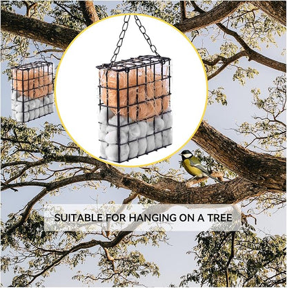 Bird Nesting Material Set Globe Humming Bird Nesters Hanging Bird House for Outdoor Wild Bird Nesting Station Cozy Resting Place, black (z33)