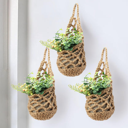 Shineloha 3 Packs Hanging Planters for Indoor Plants up to 4 in., Wall Plant Holder | Plant Hanger Indoor, Wall Planters for Indoor Plants, Hanging Plant (3PK, for 4 inch Pot)