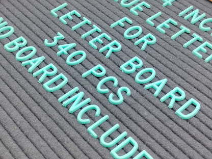 G GAMIT Felt Letter Board Letters Sets - Pre-cut 340pcs 3/4 Inch(0.75") Blue Letters with Canvas Bag(No Board Included)
