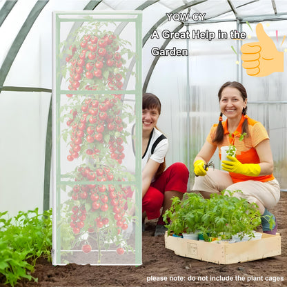 Garden Bird Netting Cover for Square Plant Cage, Plant Cover 59" x 17.7" Insect Tomato Cage Net with Zipper and Drawstring, Tomato Trellis Netting Protection Cover for Protecting Plant (6 Pack)
