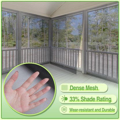 ANPHSIN Stronger Garden Mesh Netting - 10 x 33 ft PP Nanocomposite Bird Net Barrier, Mosquito Netting Screen for Outdoor Plants Vegetables Patios Balconies Terraces, Shading Rate 33% (Black)