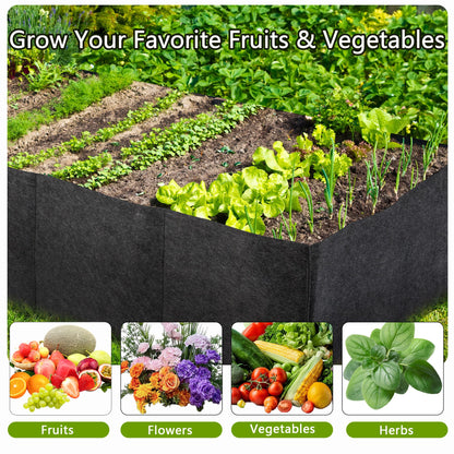 FVOTNW 3-Pack 1 Grids Fabric 7 Gallon Grow Bags, 1x1x1ft Thickened 400G Nonwoven Fabric Raised Garden Beds with Handles - Indoor Outdoor Planters for Vegetables, Herbs, Flowers