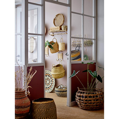 Bloomingville Woven Rattan Wall Hooks, Set of 2
