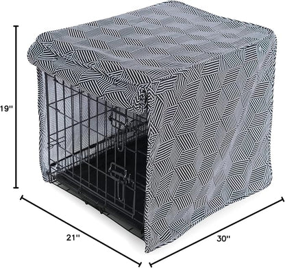 Molly Mutt Rough Gem Dog Crate Cover, 100% Cotton Canvas Cover with 2 Roll-Up Panels, Ideal for Dog or Cat Crate, Durable, Washable, and Free of Harmful Chemicals, 30" x 19" x 21"