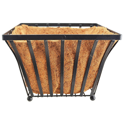 Arcadia Garden Products CB48 Series Solstice Square Planter 18", Black