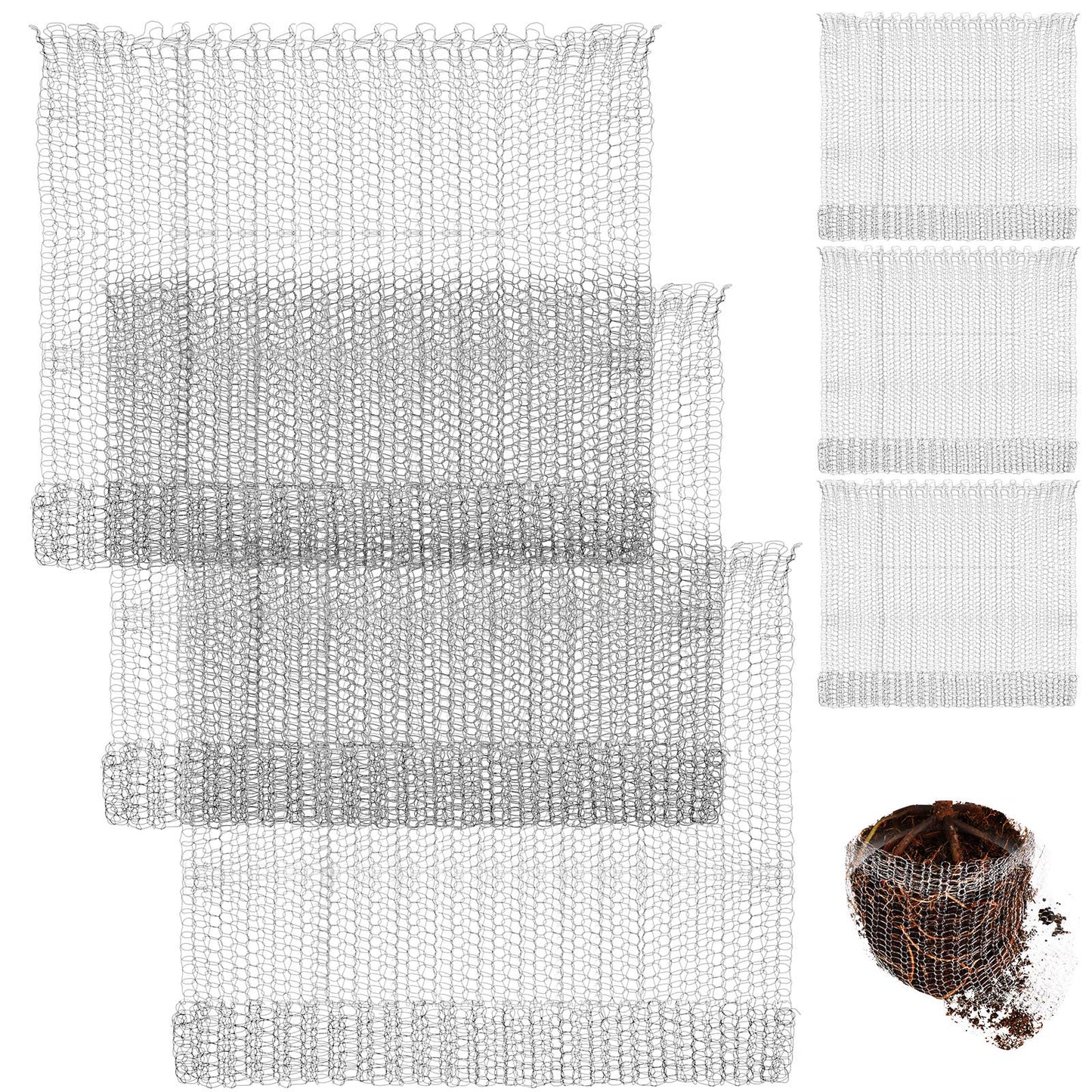 Shappy 10 Pieces Root Guard Gopher Baskets 1 Gallon Stainless Steel Plant Wire Mesh Gopher Cages Anti Vole Animal Plant Baskets