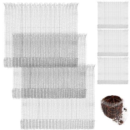 Shappy 10 Pieces Root Guard Gopher Baskets 1 Gallon Stainless Steel Plant Wire Mesh Gopher Cages Anti Vole Animal Plant Baskets