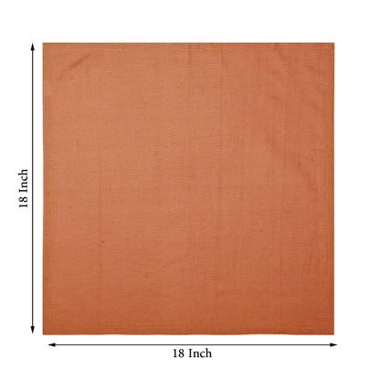 85% Cotton 15% Linen Dinner Cloth Set of 12 Napkins for Everyday Use Over Sized Easter Special Mitered Corners Napkins, Pre Shrunk Good Absorbency Ultra Soft Quality 18x18 in(Rust)