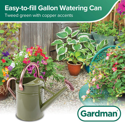 Gardman R34882 1 Gallon Watering Can, Tweed Green