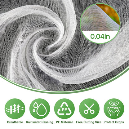 GonLei Garden Netting 2Pack 10X30FTPlants Garden Mesh Berry Netting Outdoor Mosquito Net,Garden Bed Fruit Tree Blueberry Shrubs Netting Plant Covers Row Vegetables Protection Barrier Net