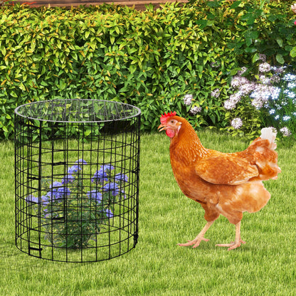 Adnee 8 Pack Wire Plant Protector with Cover-12" x 11" Detachable Plant Protector Metal Plant Cages-Garden Plant Cages for Flower Vegetable to Keep Animals Out