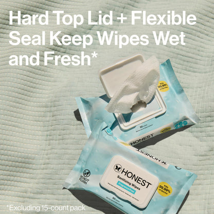 The Honest Company Fragrance-Free Sanitizing Alcohol Wipes, Antibacterial with Aloe, Kills 99% of Germs, 150 Count