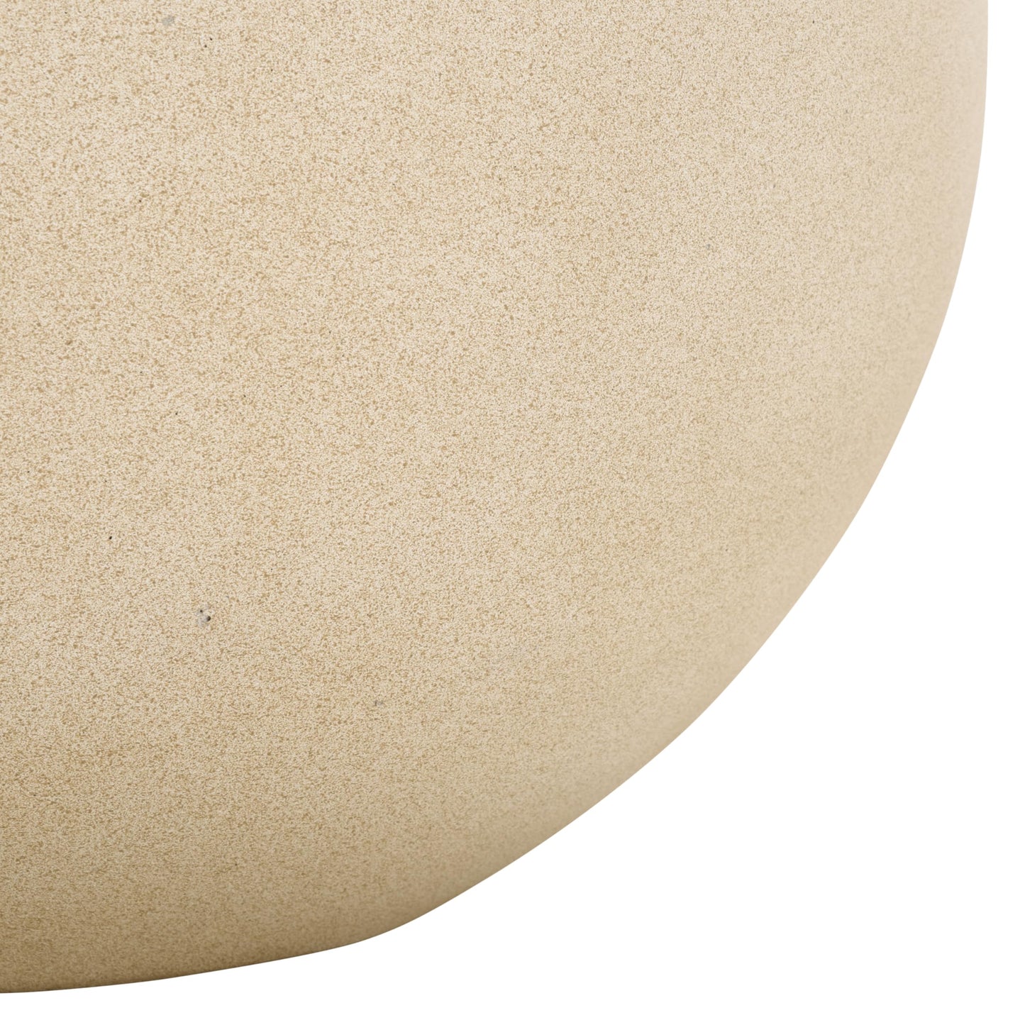 SAFAVIEH Outdoor - Kenslia Beige Ficonstone Planter Pot with Drainage Hole, Frost Resistant Decorative Orb Planter for Patio, Deck, Garden, 15.7" W x 15.7" D x 12.7" H (PAT1518B)
