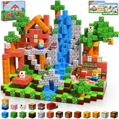 Magnetic Blocks - 100PCS Magnetic Building Blocks Cubes, Magnet Toys for Kids Age 3+, Toy Building Set for Kids, Magnets Stacking Construction Toys Easter Birthday Gifts for Boys Girls Age 4-8, 8-12