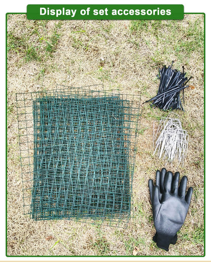 24Pcs Plant Protectors from Animals - Plant Cages for Outdoor Plants 11.8"x15.8" Metal Mesh Garden Protector for Flowers, Vegetables, to Stop Rabbits, Chickens and Squirrels