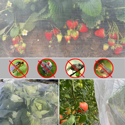 Garden Mesh Netting 10'x33' Plants Covers Ultra Fine Bug Cover Keep Trees Vegetables Fruits from Cicada Mosquito Netting for Patio Crops Flowers Protection Cicada Insect Net (White)